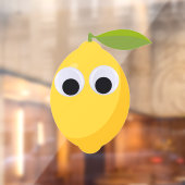 Schattige Lemon-personage met Googly Eyes Raamsticker (Vel 2)