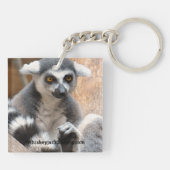 Schattige Lemur Sleutelhanger (Achterkant)