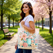 Schattige Lente Bloemendierentuin Tote Bag