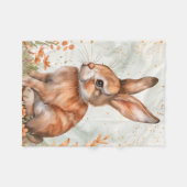 Schattige lente konijn fleece deken (Voorkant (Horizontaal))