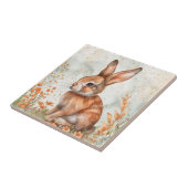 Schattige lente konijn tegeltje (Zijkant)