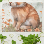 Schattige lente konijn theedoek (Gevouwen)