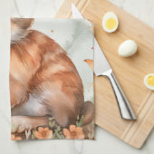 Schattige lente konijn theedoek (Quarter Fold)