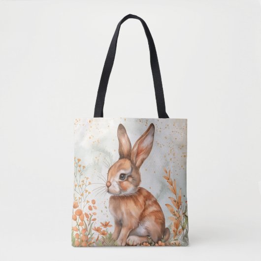 Schattige lente konijn tote bag (Voorkant)