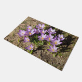 Schattige lente krokussen deurmat (Schuin)
