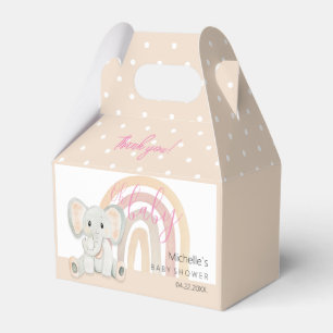 Schattige Lente Olifant Watercolor Illustratie Bedankdoosjes