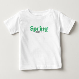 ​Schattige lente-typografie baby-t-shirt   Seizoen