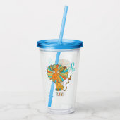 Schattige Leo Lion Acryl Drinkbeker (Achterkant)