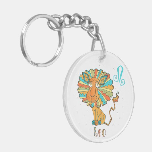 Schattige Leo Lion Sleutelhanger (Voorkant Links)