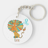 Schattige Leo Lion Sleutelhanger (Achterkant)