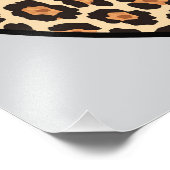 Schattige Leopard Heart Valentijnsdag cadeau Foto Afdruk (Hoek)