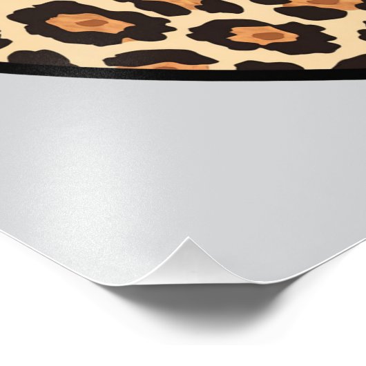 Schattige Leopard Heart Valentijnsdag cadeau Foto Afdruk (Hoek)