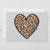Schattige Leopard Heart Valentijnsdag cadeau Kaart (Voorkant)