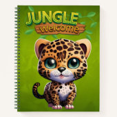 Schattige Leopard Kitten Woodland Wildlife Feline� Notitieboek (Voorkant)