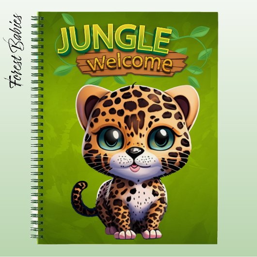 Schattige Leopard Kitten Woodland Wildlife Feline� Notitieboek
