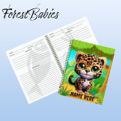 Schattige Leopard Kitty Cat Safari Oerwoud Dier Notitieboek