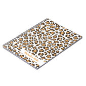 Schattige Leopard Print Spiraalvormig Notitieboek (Linkerzijde)