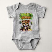 Schattige Leopard Tropisch Oerwoud Safari Kitty Ca Romper (Voorkant)