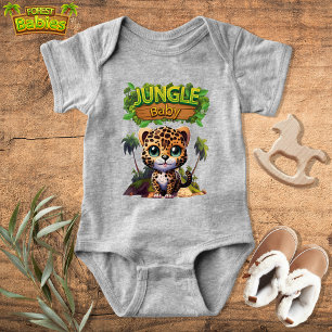 Schattige Leopard Tropisch Oerwoud Safari Kitty Ca Romper