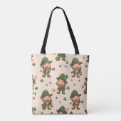 Schattige Leprechaun-patroon Tote Bag (Achterkant)