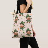 Schattige Leprechaun-patroon Tote Bag (Dichtbij)