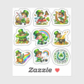 Schattige Leprechaun Regenboog St. Patrick's Dag S Sticker (Vel)