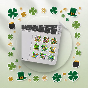 Schattige Leprechaun Regenboog St. Patrick's Dag S Sticker