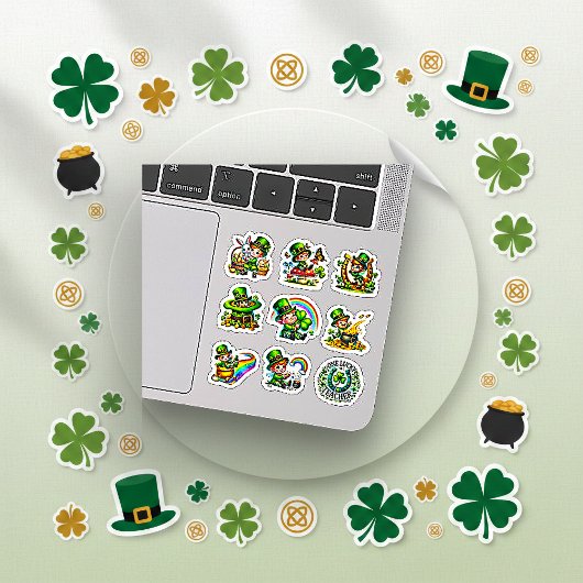Schattige Leprechaun Regenboog St. Patrick's Dag S Sticker