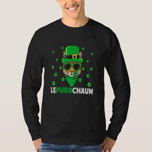 Schattige Lepurrchaun Leprechaun Kattenliefhebber  T-shirt (Voorkant)