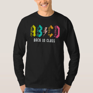 Schattige leraar Abcd terug in klas kleurrijke ter T-shirt