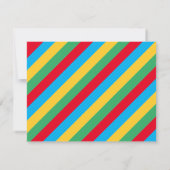 Schattige Leraar Apple & Kleurrijke Strepen Statio Notitiekaartje (Achterkant)