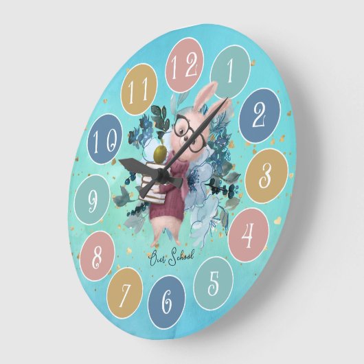 Schattige Leraar Basisschool Custom Grote Klok (Hoek)