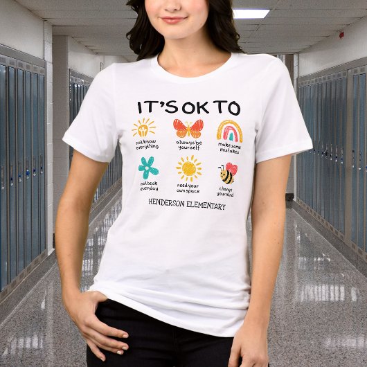 Schattige Leraar Motiverende School Tri-Blend Shirt