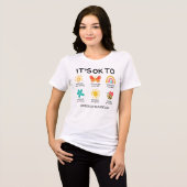 Schattige Leraar Motiverende School Tri-Blend Shirt (Voorkant volledig)
