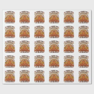 Schattige leraar pompoen herfst klaslokaal vector  cadeaupapier