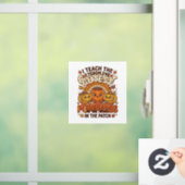 Schattige leraar pompoen herfst klaslokaal vector raamsticker (Huis)