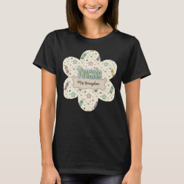 Schattige leraar school kleurpotlood patroon  t-shirt