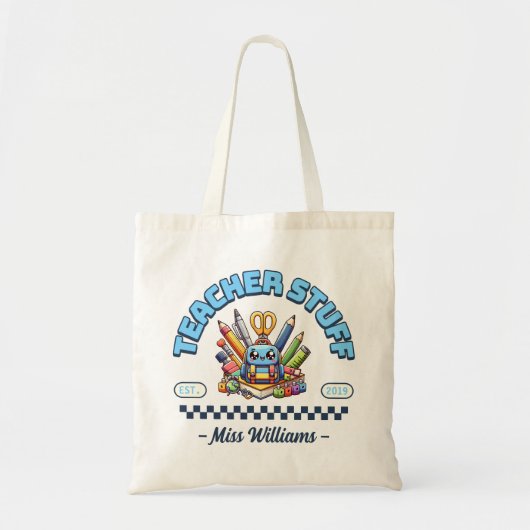 Schattige Leraar Stuff Leraar Waardering Tote Bag (Voorkant)