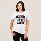 Schattige Leraar Terug naar School Tri-Blend Shirt (Voorkant volledig)