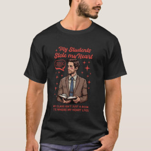 Schattige Leraar Valentijnsdag Mijn Studenten Stol T-shirt