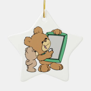 schattige leraard teddybeer met schoolbord keramisch ornament