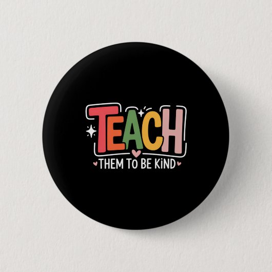 Schattige leraren school ronde button 5,7 cm (Voorkant)