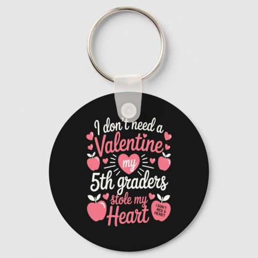 Schattige leraren Valentijnsdag Sleutelhanger (Voorkant)