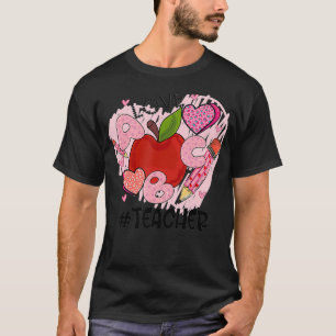 Schattige Leren Liefde En Inspireren Apple Hart Le T-shirt