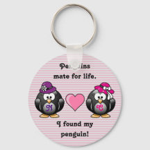 Schattige lesbische pinguïns Twee Brides Heart Pet