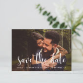 Schattige lettertype De datumfotokaart opslaan Aankondiging (Staand voorkant)