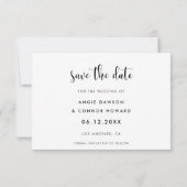 Schattige lettertype De datumfotokaart opslaan Aankondiging (Achterkant)