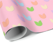 Schattige & Leuk Elegant Pastel Tulpenbloemen, Bab Cadeaupapier (Rol Hoek)