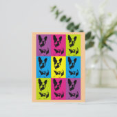 Schattige Leuk Frans Bulldog Frenchie Pop Art Briefkaart (Staand voorkant)