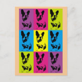 Schattige Leuk Frans Bulldog Frenchie Pop Art Briefkaart (Voorkant)
